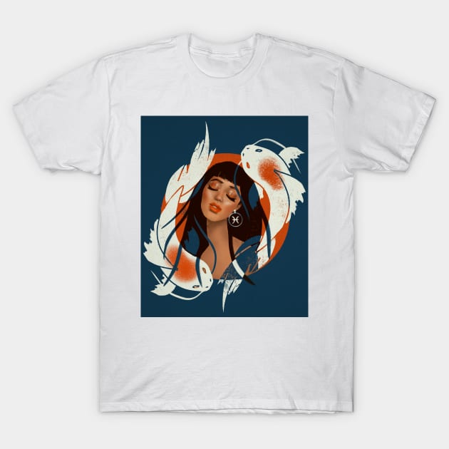 Pisces Astrosign Zodiac T-Shirt by ArtInPi